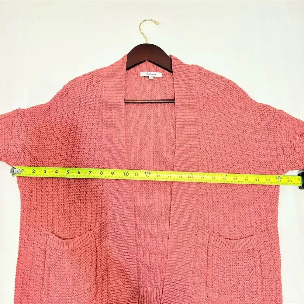Madewell Women's XS Pink Bobble Balloon Sleeve Knit Cardigan Sweater‎ - Picture 7 of 8